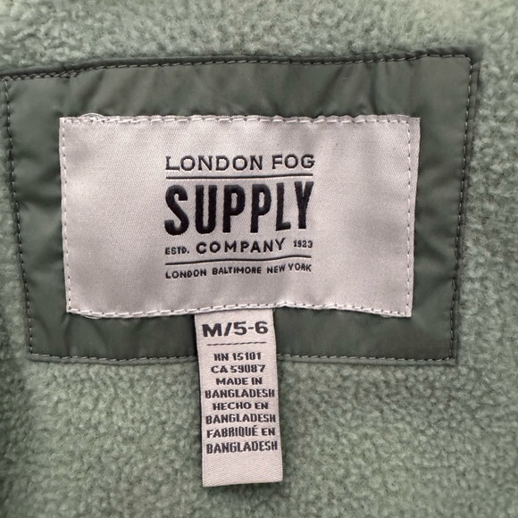 London Fog Mint Puffer Jacket with Sherpa Lining Size Medium 5/6 - Picture 9 of 11